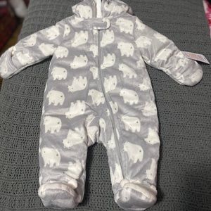 Carter’s Gray & White Polar Bear Suit